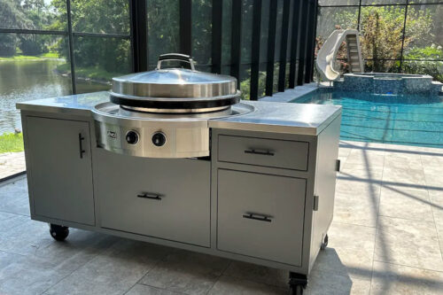 evo flattop grill outdoor kitchen