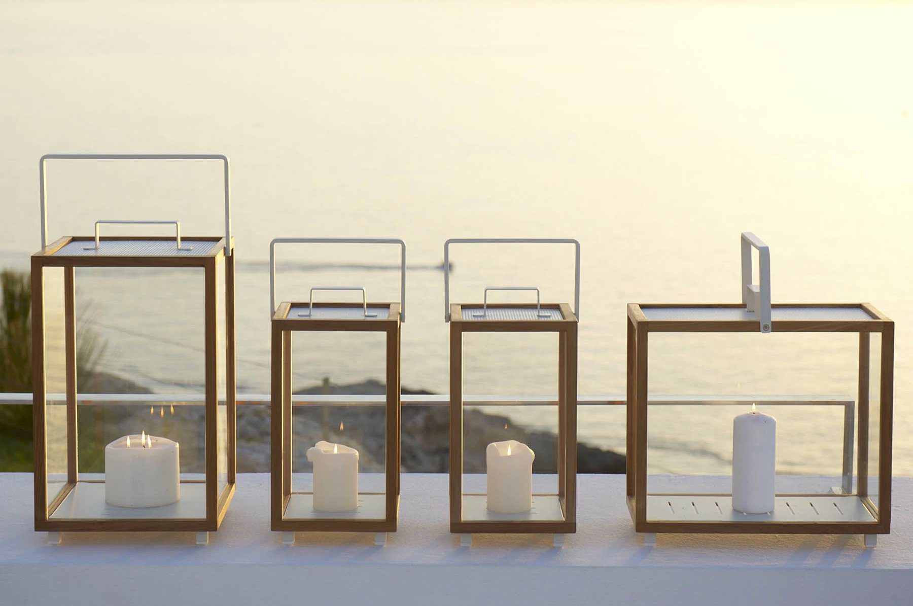 Modern Patio Furniture - Lighthouse Teak Lantern