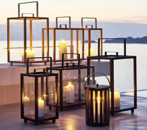 Modern Patio Furniture - Lighthouse Teak Lantern
