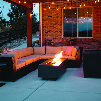 Modern Fire Pit - Linear CL Steel