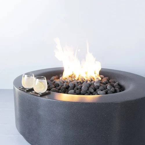 slide concrete fire table fire pit
