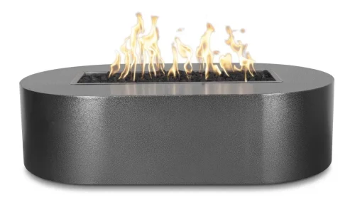 modern fire pit bispo powder coated silver vein