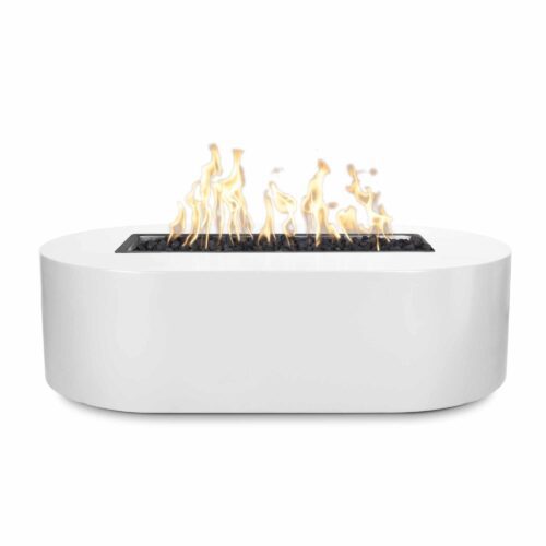 bispo powder coated white modern fire pit