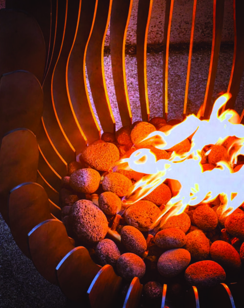 cascade flame close-up