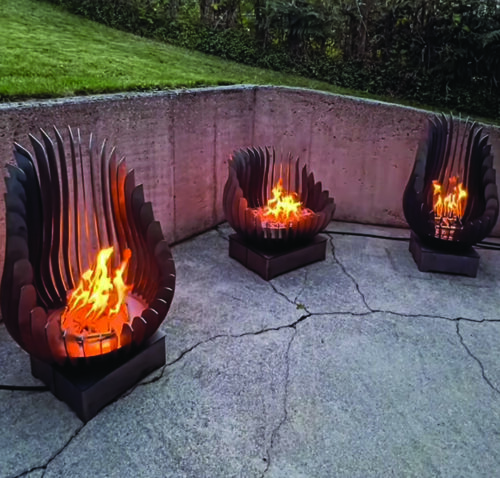 modern fire pit