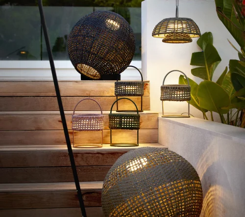 solar lanterns illusion lamp round