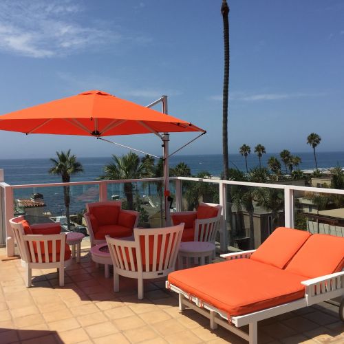 aurora orange cantilever umbrella
