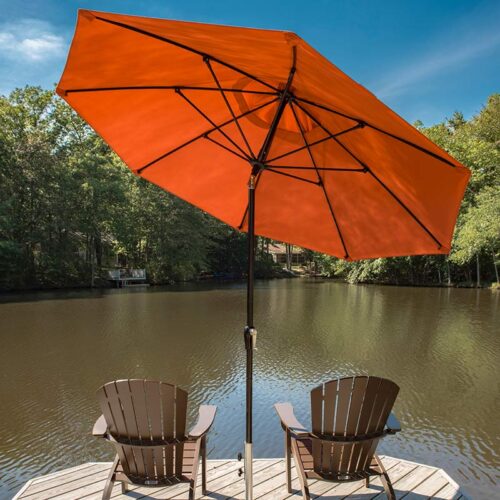 monterey fiberglrass market umbrella tilt orange