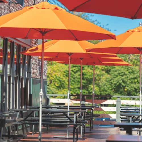 market umbrella orange