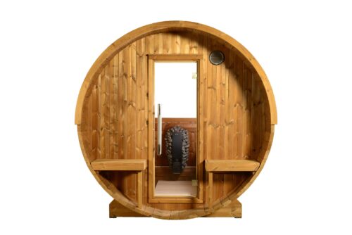thermasol evander outdoor canopy barrel sauna